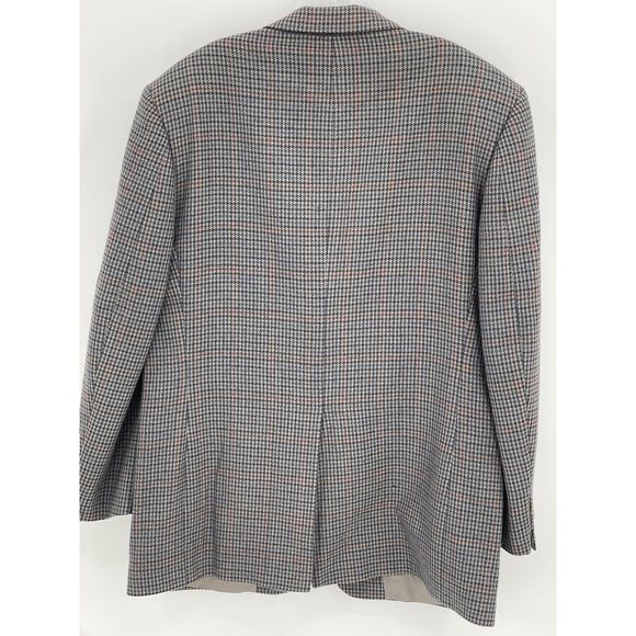 Brooks Brother 346 Herringbone Blazer Men 43 R Gray Multicolor Wool Jacket Suit - Picture 2 of 12